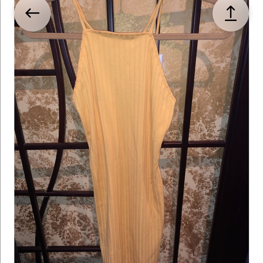 Forever 21 Yellow Body Con Dress
